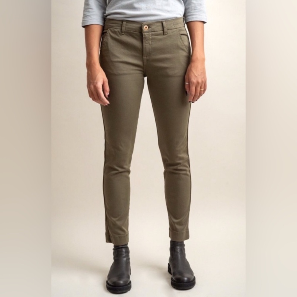 NSF Olive Green Slim Ankle Pants